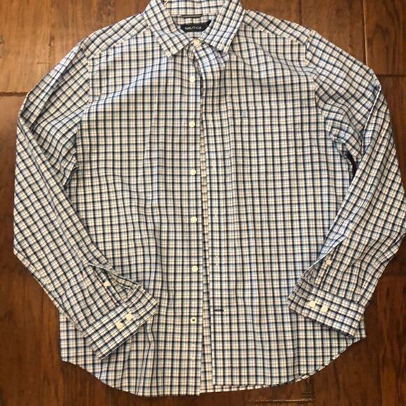 COPY - Nautica blue/navy/white button down - Picture 1 of 3